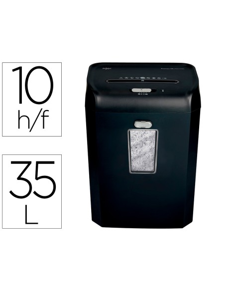 Destructora de documentos rexel promax qs rsx1035 capacidad 10 hojas particulas destruye grapas clips y