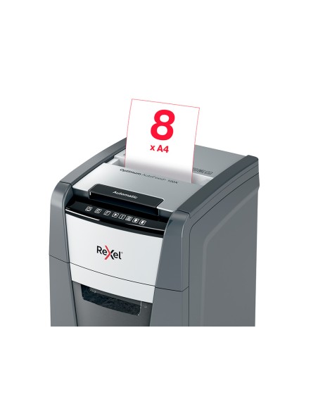Destructora de documentos rexel optimum auto 100x eu capacidad 100 hojas particulas destruye grapas