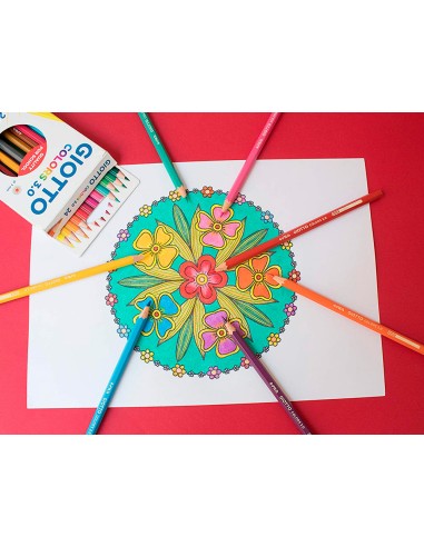 Lapices de colores giotto colors 30 mina 3 mm caja de 24 colores surtidos