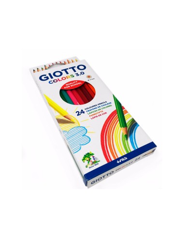 Lapices de colores giotto colors 30 mina 3 mm caja de 24 colores surtidos