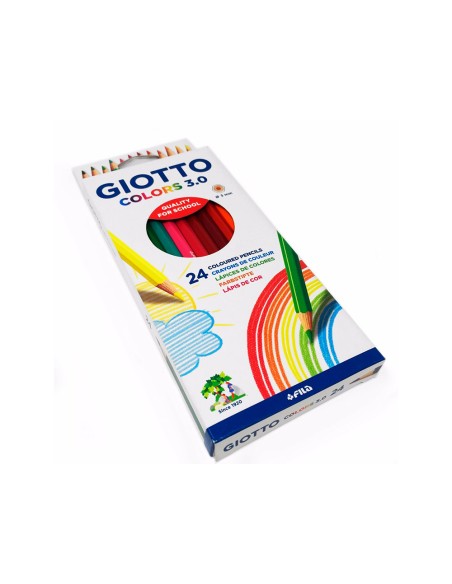 Lapices de colores giotto colors 30 mina 3 mm caja de 24 colores surtidos