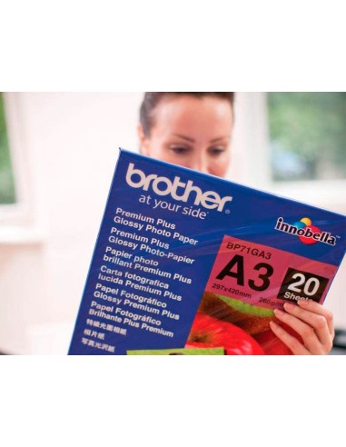 Papel fotografico brother premium plus brillo din a3 260g m2 ink jet pack de 20 hojas