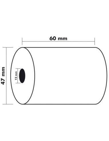 Rollo sumadora exacompta termico 60 mm x 47 mm 55 g m2