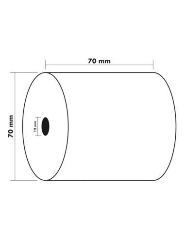 Rollo sumadora exacompta electro offset 70 mm x 70 mm 60 g m2