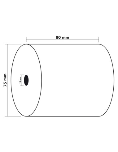 Rollo sumadora exacompta termico 80 mm x 80 mm 44 g m2