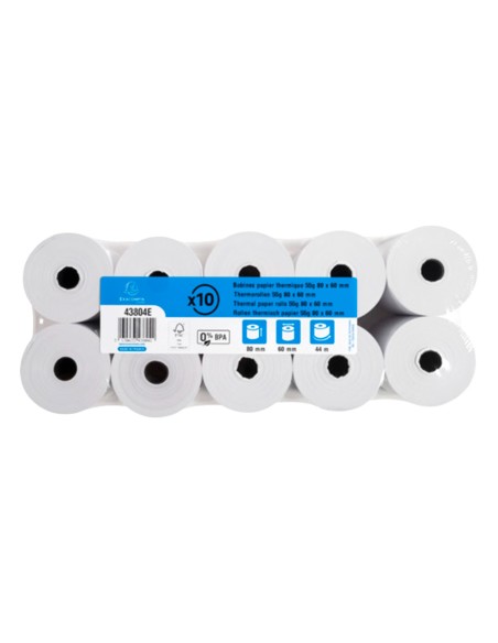 Rollo sumadora exacompta termico 80 mm x 60 mm 48 g m2