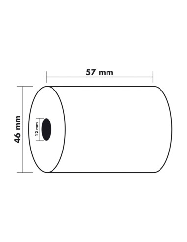 Rollo sumadora exacompta safe contact termico 57 mm x 46 mm 55 g m2