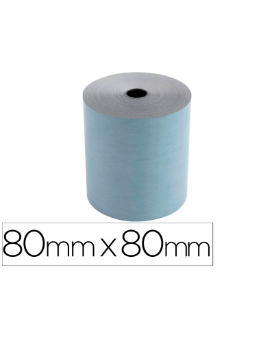 Rollo sumadora exacompta safe contact termico 80 mm x 80 mm 52 g m2