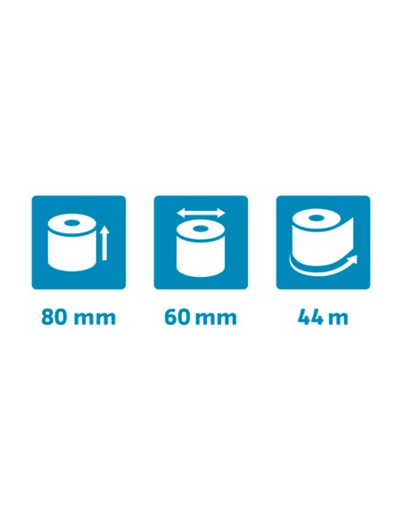 Rollo sumadora exacompta safe contact termico 80 mm x 60 mm 52 g m2