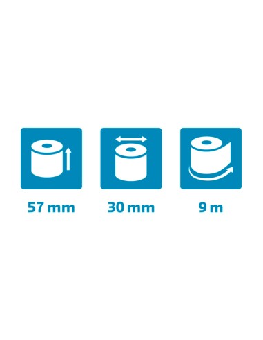 Rollo sumadora exacompta safe contact termico 57 mm x 30 mm 52 g m2
