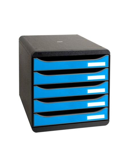 Fichero cajones sobremesa exacompta big box clean safe 5 cajones azul
