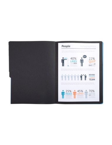 Carpeta exacompta clean safe clasificadora 12 departamentos din a4 con gomas carton azul