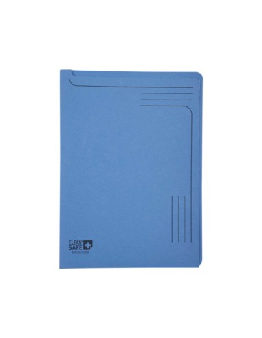 Carpeta dossier unero exacompta clean safe cartulina 400 gr din a4 azul paquete de 5 unidades