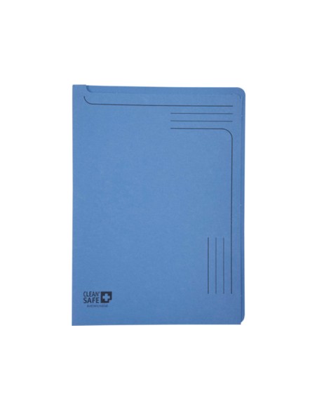 Carpeta dossier unero exacompta clean safe cartulina 400 gr din a4 azul paquete de 5 unidades