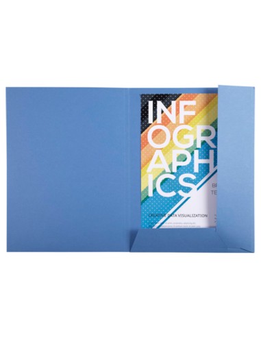 Subcarpeta cartulina exacompta clean safe din a4 con 2 solapas azul 400 gr paquete de 5 unidades