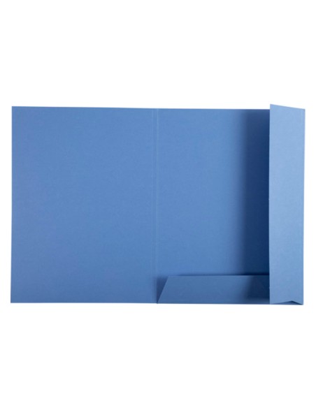 Subcarpeta cartulina exacompta clean safe din a4 con 2 solapas azul 400 gr paquete de 5 unidades