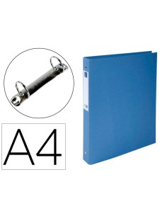 Carpeta de 2 anillas 30 mm redondas exacompta clean safe din a4 carton forrado azul