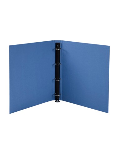 Carpeta de 4 anillas 30 mm redondas exacompta clean safe din a4 carton forrado azul