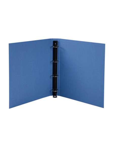 Carpeta de 4 anillas 30 mm redondas exacompta clean safe din a4 carton forrado azul