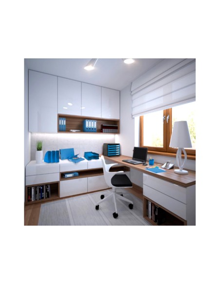 Archivador de palanca exacompta prem touch clean safe carton forrado din a4 lomo 70 mm azul