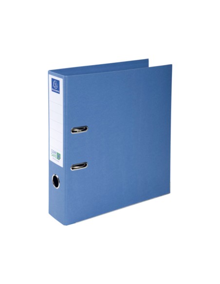Archivador de palanca exacompta prem touch clean safe carton forrado din a4 lomo 70 mm azul