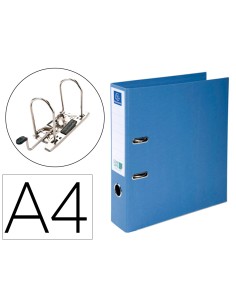 Archivador de palanca exacompta prem touch clean safe carton forrado din a4 lomo 70 mm azul