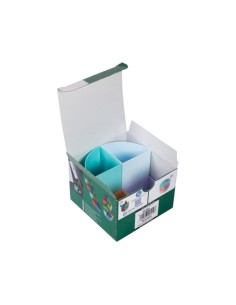 Organizador de sobremesa exacompta aquarel the quarter 4 compartimentos modulables colores pastel 120x120x83 mm