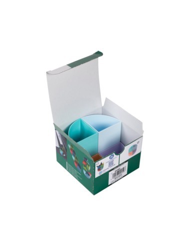 Organizador de sobremesa exacompta aquarel the quarter 4 compartimentos modulables colores pastel 120x120x83 mm