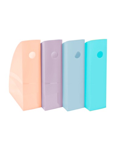 Revistero exacompta aquarel mag cube set de 4 unidades colores pastel 266x328x305 mm