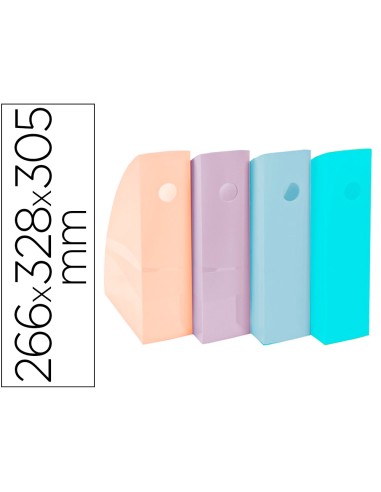 Revistero exacompta aquarel mag cube set de 4 unidades colores pastel 266x328x305 mm