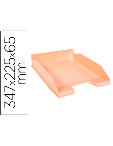 Bandeja sobremesa exacompta aquarel combo midi coral pastel 347x255x65 mm