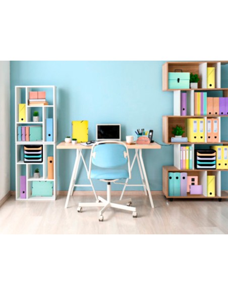 Maletin exacompta aquarel con fuelle carton forrado 18 departamentos colores surtidos