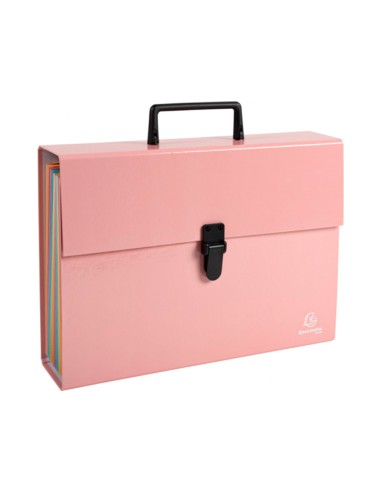 Maletin exacompta aquarel con fuelle carton forrado 18 departamentos colores surtidos