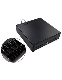 Cajon portamonedas 8 monederos 4 billeteros apertura electrica negro 330x335x105 mm