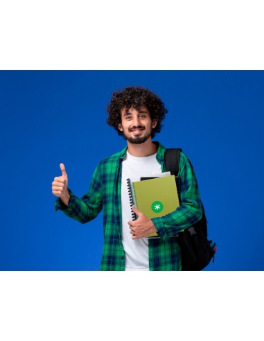 Cuaderno espiral a4 micro antartik tapa forrada80h 90 gr horizontal 1 banda 4 taladros color verde