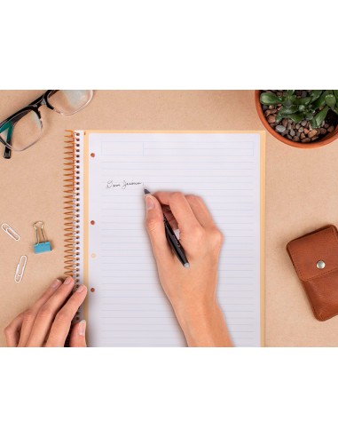 Cuaderno espiral a4 micro antartik tapa forrada80h 90 gr horizontal 1 banda 4 taladros color negro