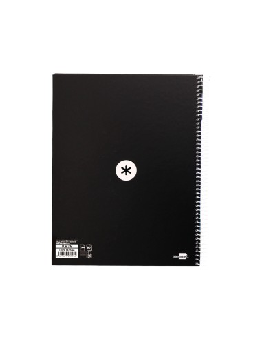 Cuaderno espiral a4 micro antartik tapa forrada80h 90 gr horizontal 1 banda 4 taladros color negro