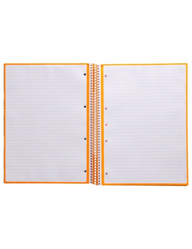 Cuaderno espiral a4 micro antartik tapa forrada80h 90 gr horizontal 1 banda 4 taladros color mostaza