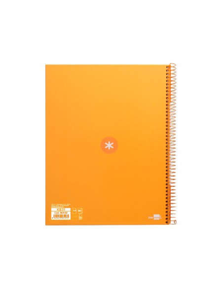 Cuaderno espiral a4 micro antartik tapa forrada80h 90 gr horizontal 1 banda 4 taladros color mostaza