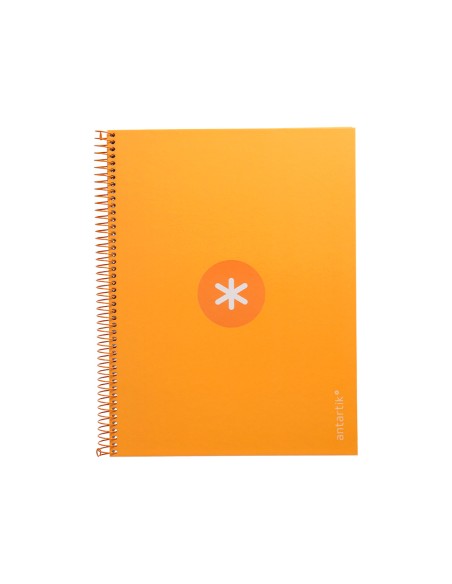 Cuaderno espiral a4 micro antartik tapa forrada80h 90 gr horizontal 1 banda 4 taladros color mostaza