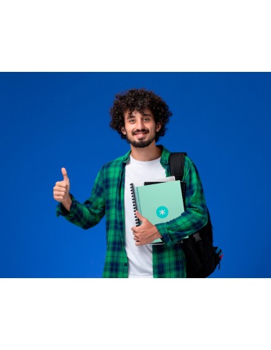 Cuaderno espiral a4 micro antartik tapa forrada80h 90 gr horizontal 1 banda 4 taladros color menta