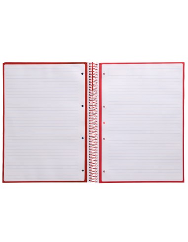 Cuaderno espiral a4 micro antartik tapa forrada80h 90 gr horizontal 1 banda 4 taladros color frambuesa