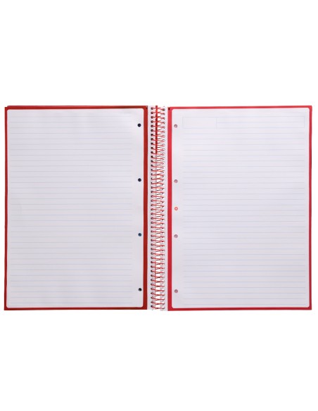 Cuaderno espiral a4 micro antartik tapa forrada80h 90 gr horizontal 1 banda 4 taladros color frambuesa