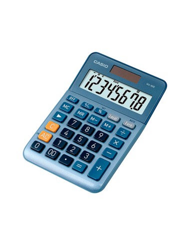Calculadora casio ms 80e sobremesa 8 digitos tx tecla doble cero color azul