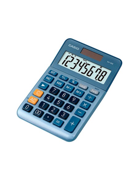 Calculadora casio ms 80e sobremesa 8 digitos tx tecla doble cero color azul