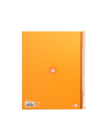 Cuaderno espiral a4 micro antartik tapa forrada 80h 90 gr cuadro 5mm 1 banda 4 taladros mostaza