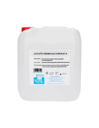 Gel hidroalcoholico para manos limpia y desinfecta sin aclarado garrafa 5 litros