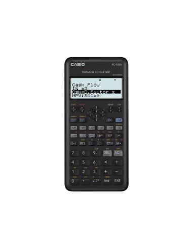 Calculadora casio fc 100v financiera 4 lineas 102 digitos almacenamiento flash calculo de ganancias con tapa