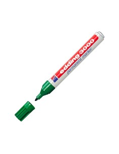 Rotulador edding marcador permanente 3000 n4 verde punta redonda 15 3 mm blister de 1 unidad