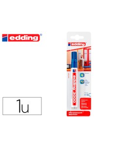 Rotulador edding marcador permanente 3000 azul n3 punta redonda 15 3 mm blister de 1 unidad
